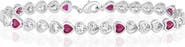 Sienna Vale Bezel-Set Heart Cubic Zirconia Bracelet