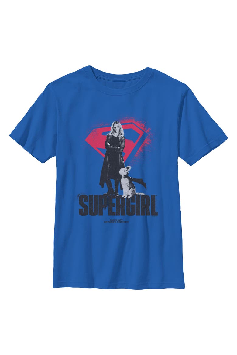 Boy's Supergirl Kara And Krypto  Graphic T-Shirt, Main, color, Royal Blue
