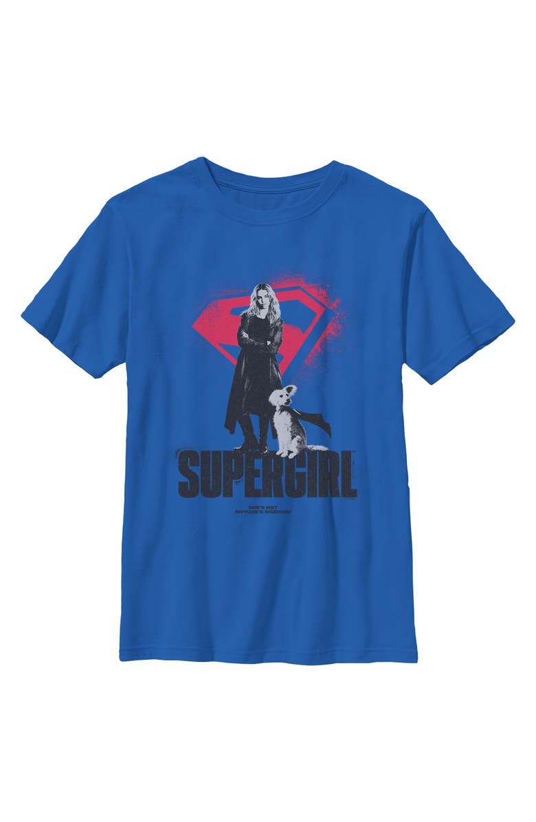 Supergirl Boy's Supergirl Kara And Krypto Graphic T-Shirt, Main, color, Royal Blue