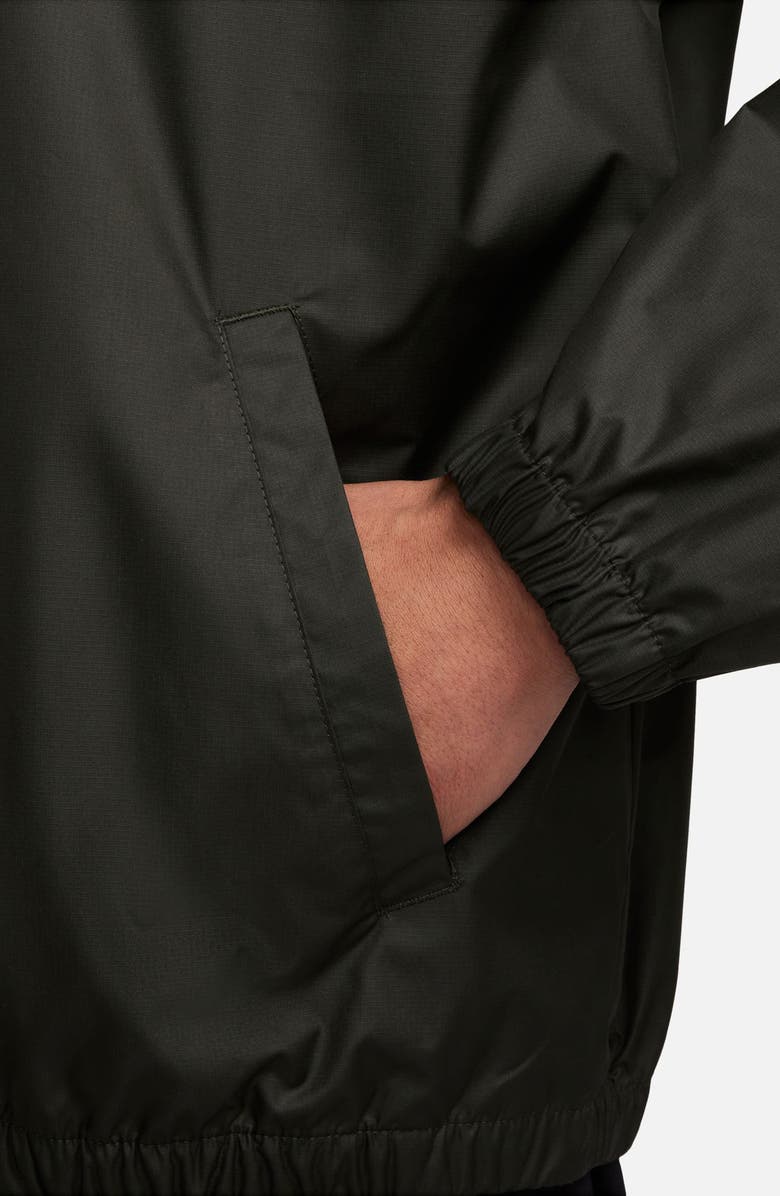 Nike Sportswear Club Water Repellent Full-Zip Jacket, Alternate, color, Sequoia/ White