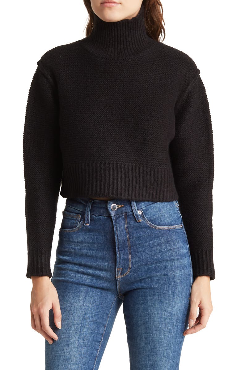 Elodie Mockneck Crop Sweater, Main, color,