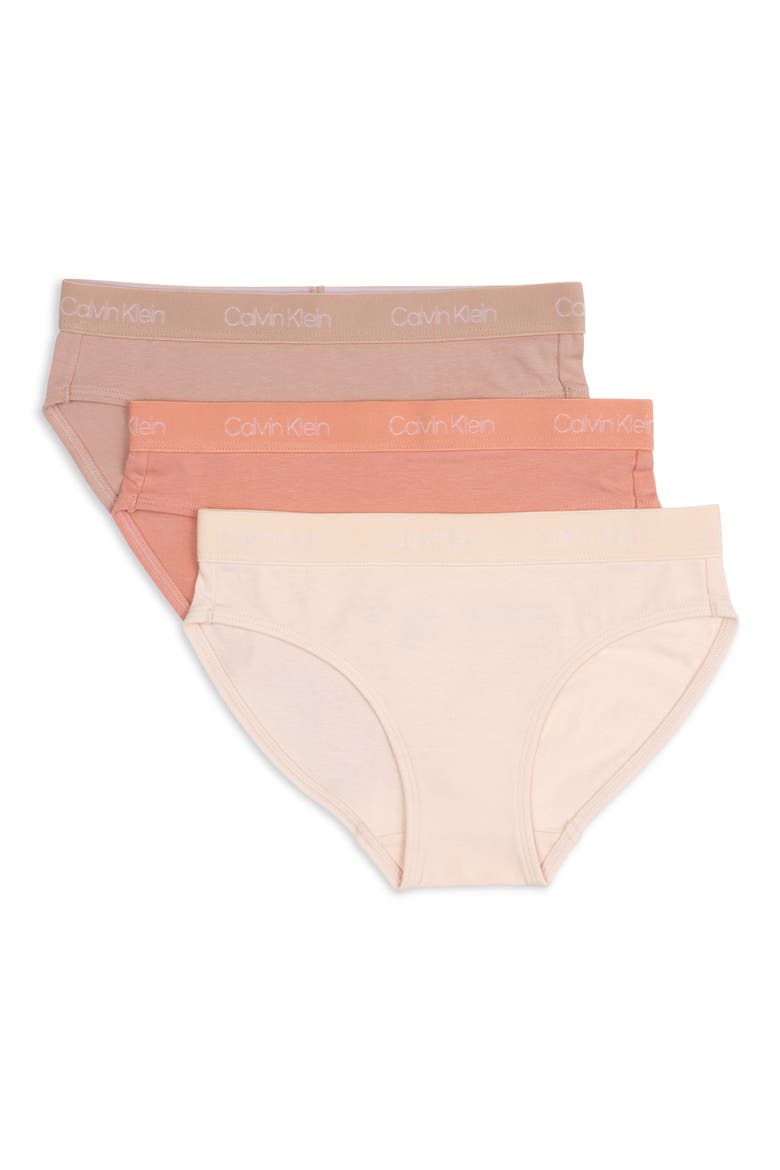 Kids' Assorted 3-Pack Bikini Briefs, Main, color, SAND/ RDWN/ CEDAR