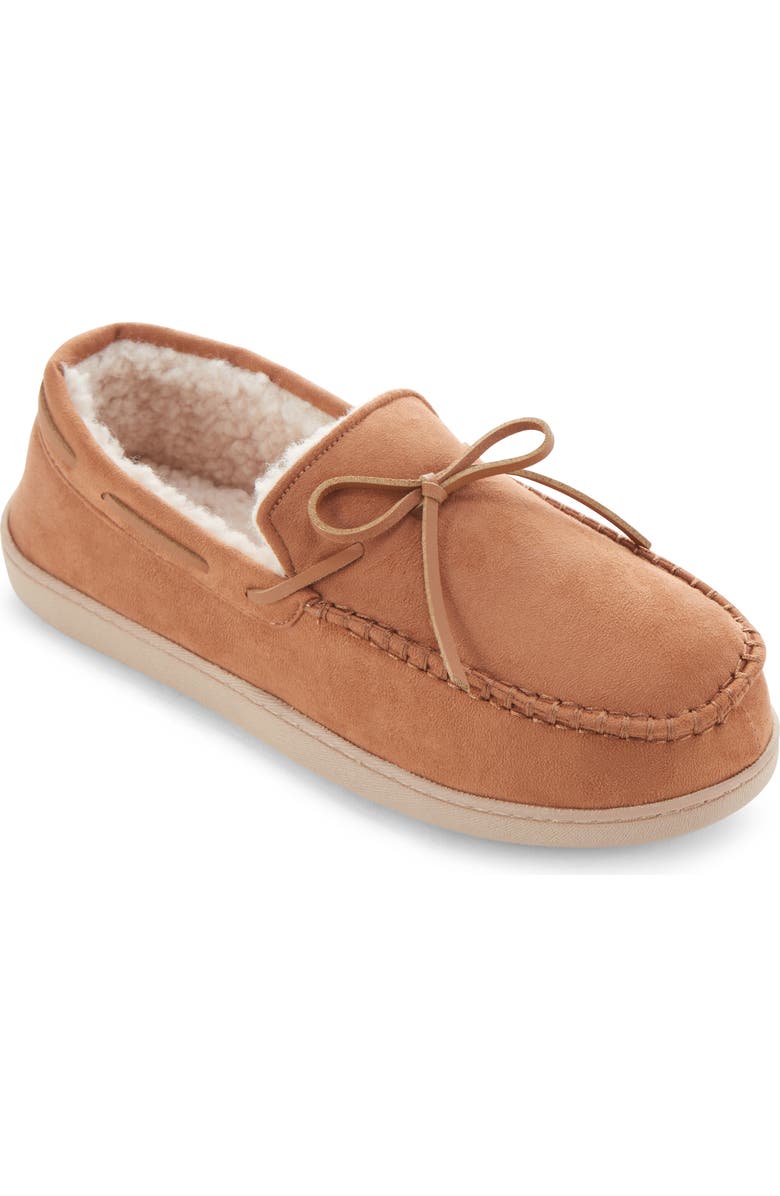 FLOOPI Faux Fur Lined Slipper, Main, color, Chestnut