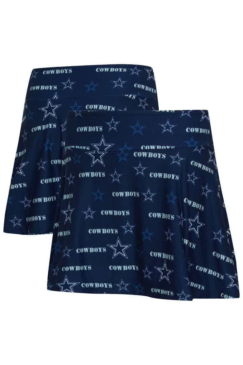 Women's Concepts Sport Navy Dallas Cowboys Mosaic Allover Print Skort, Main, color, Navy