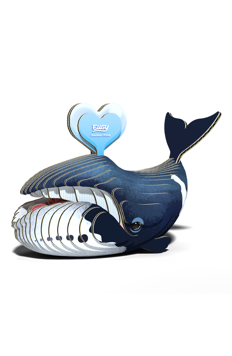 Eugy Puzzles Bowhead Whale 3D Puzzle, Alternate, color, NO COLOR
