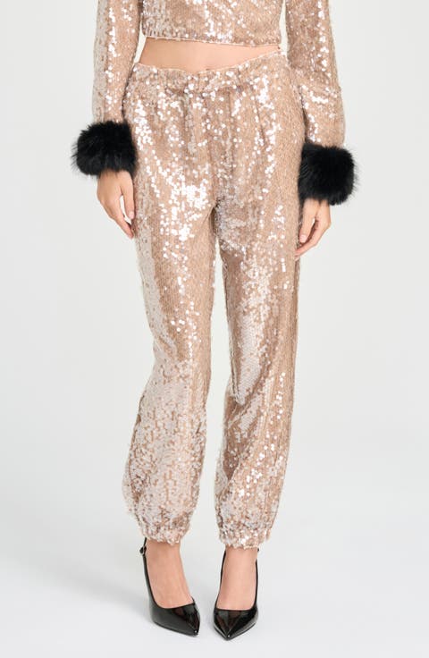 x Rose Lola Flash Sequin Joggers