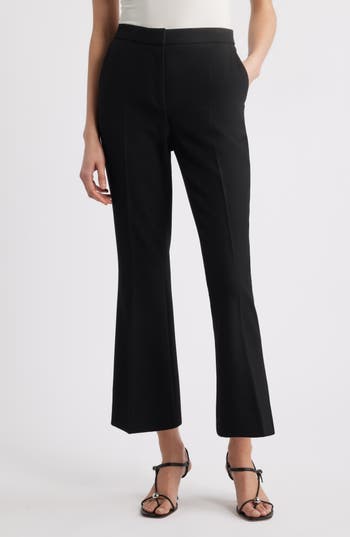 Hugo Boss Boss Timasa Ankle Flare Pants In Blk