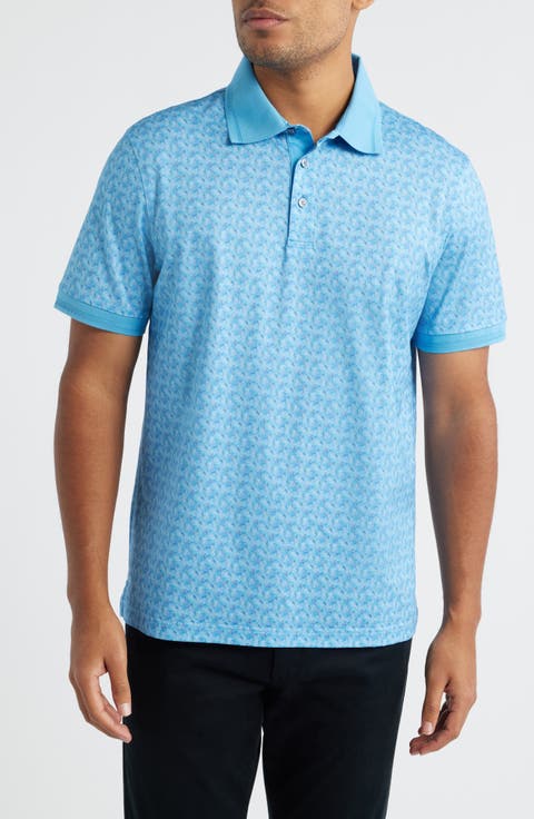 Vance OoohCotton® Abstract Print Polo