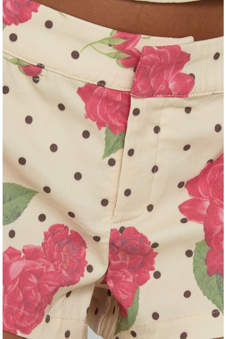 Yella Floral Micro Mini Shorts, Alternate, color, FLORAL POLKA DOT
