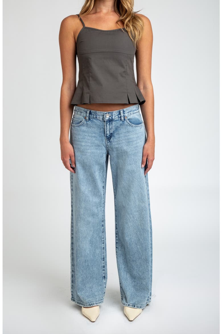 Low Rise Loose Straight Leg Jeans, Alternate, color, BLUE/ BLACK LIGHT MED