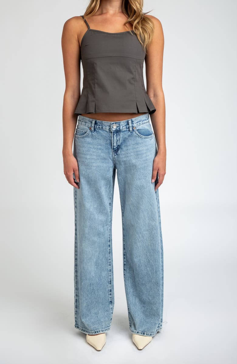 I Love Who I Am Low Rise Loose Straight Leg Jeans, Alternate, color, Blue/ Black Light Med