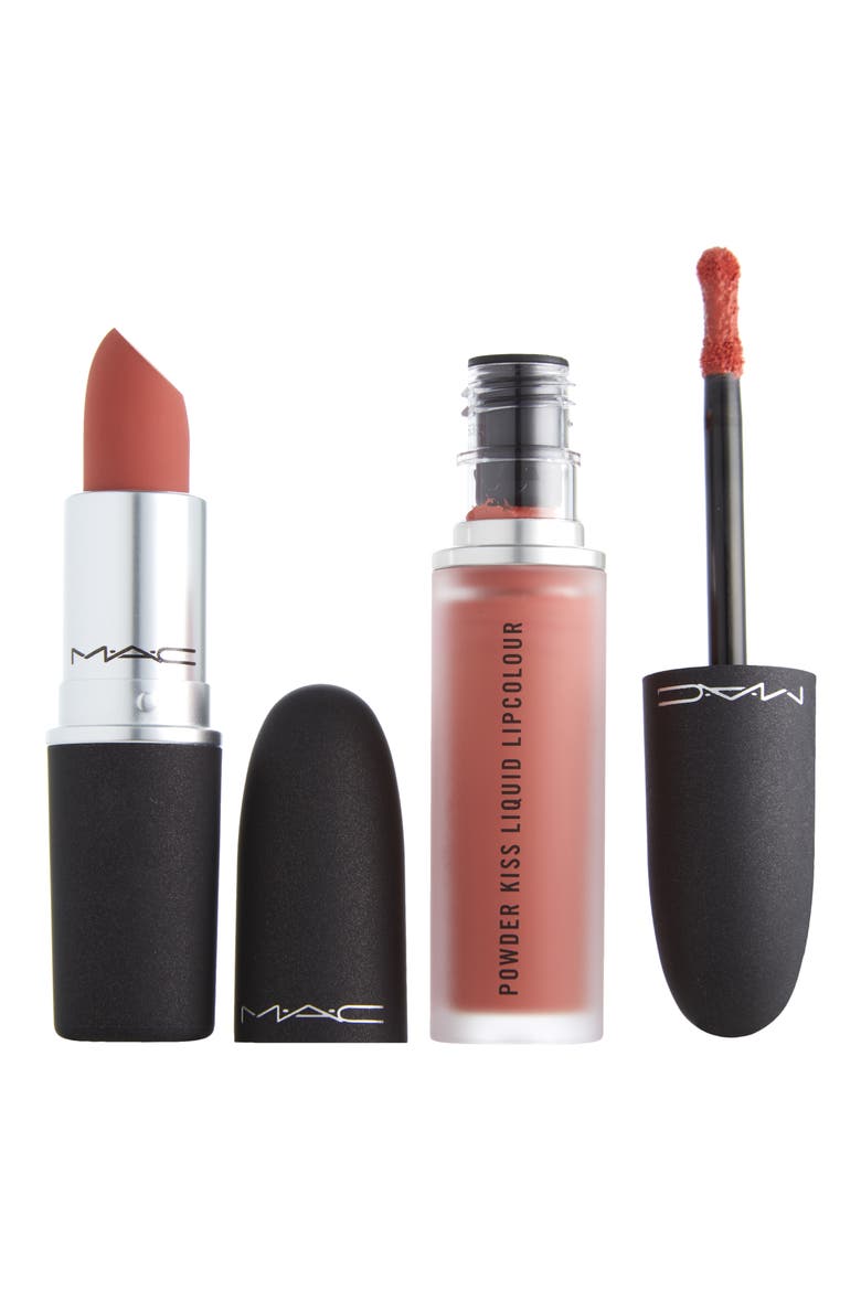 MAC Powder Kiss Lipstick & Liquid Lipstick Set, Main, color, LIKE DAUGHTER
