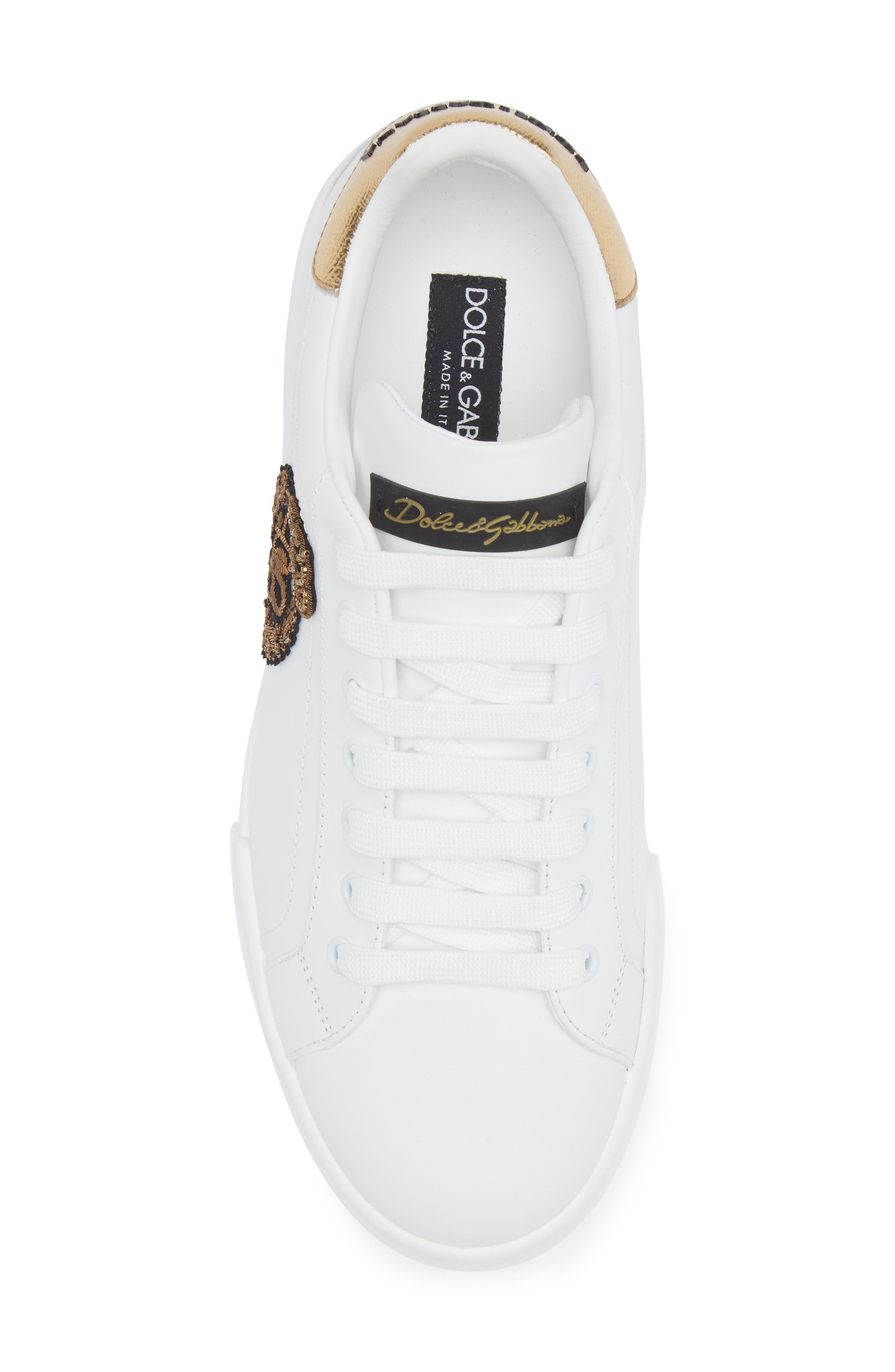 Dolce&Gabbana Portofino Crest Sneaker, Alternate, color, White
