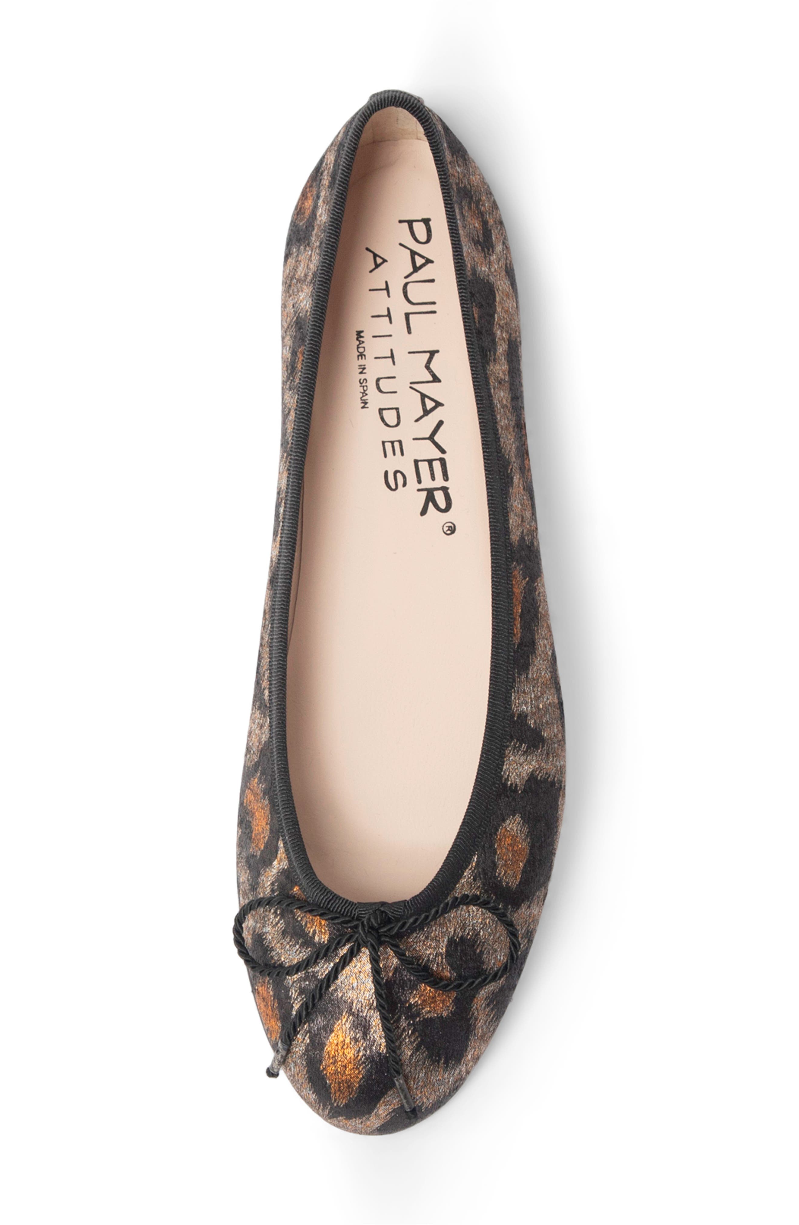 Best Cap Toe Ballet Flat, Alternate, color, BLACK LEOPARD
