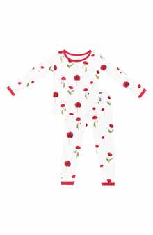 Kyte BABY Kids' Cloud Poppies Fitted Two-Piece Pajamas