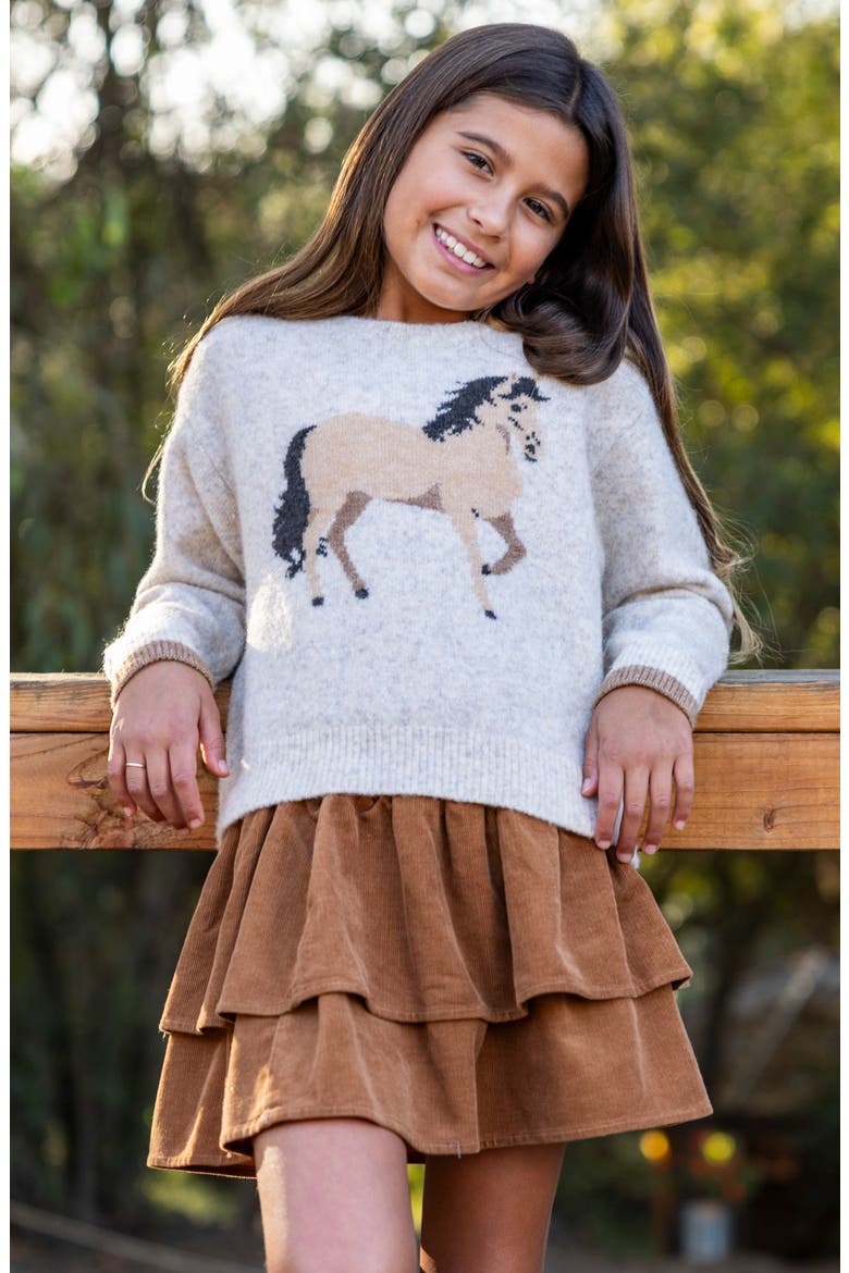 Camille Horse Sweater, Alternate, color, OATMEAL