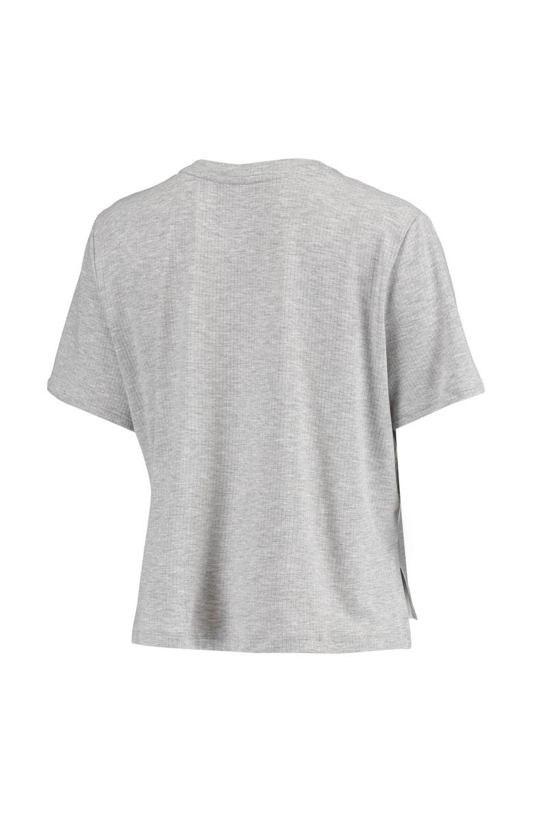 CONCEPTS SPORT Women's Concepts Sport Heathered Gray LAFC Homefront Cropped Tri-Blend T-Shirt, Alternate, color,