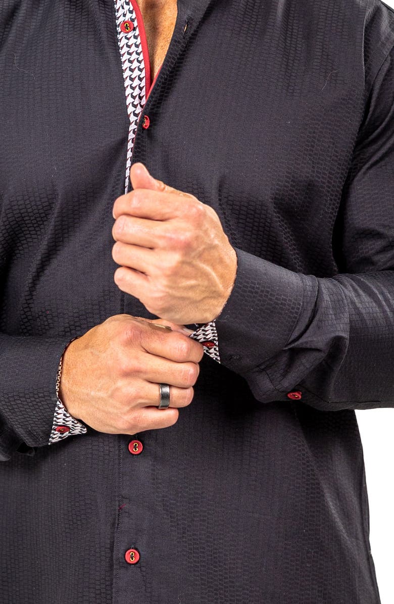 Maceoo Eins Marthy Contemporary Fit Cotton Button-Up Shirt, Alternate, color, 