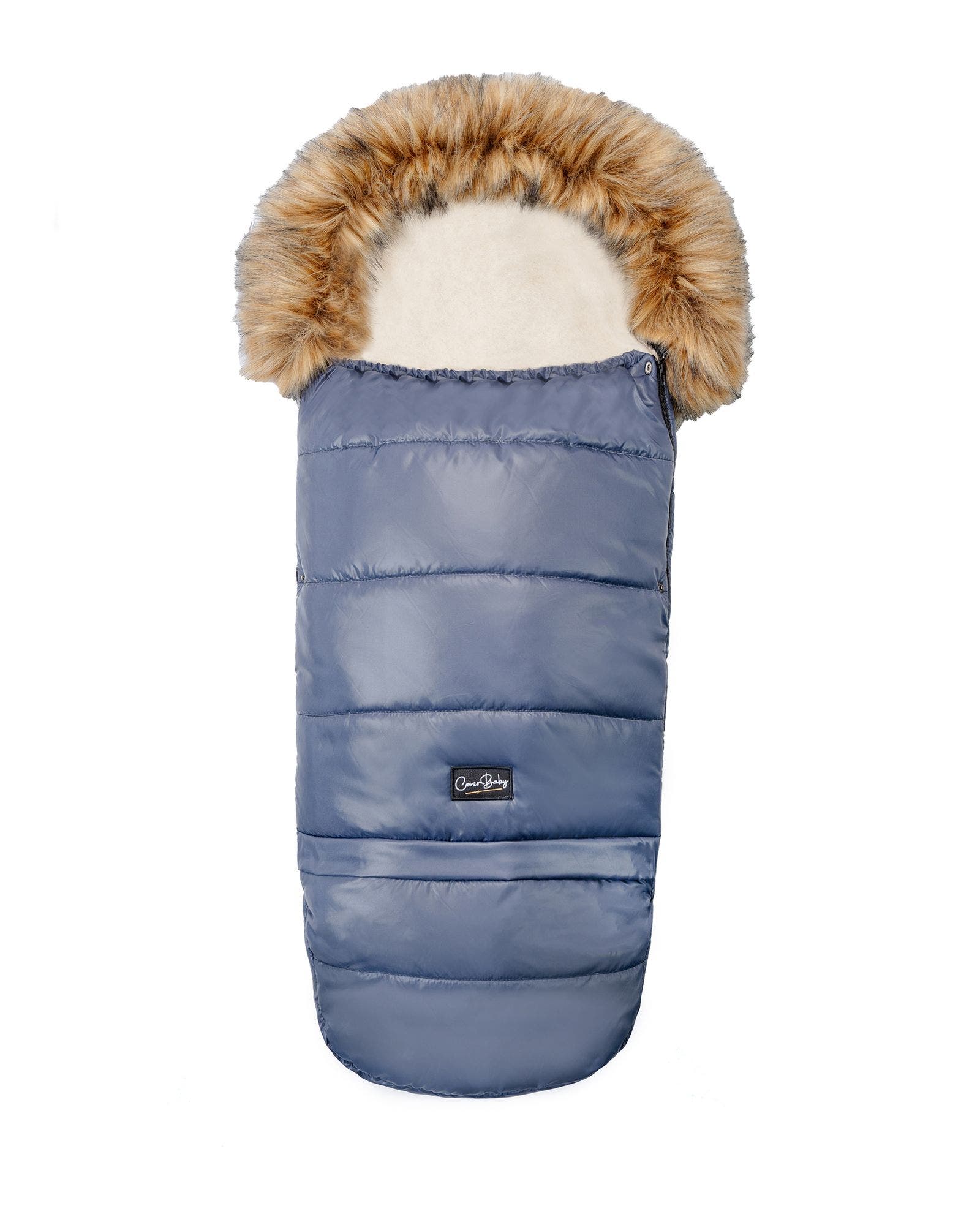 Beige Wool in Pastel Navy