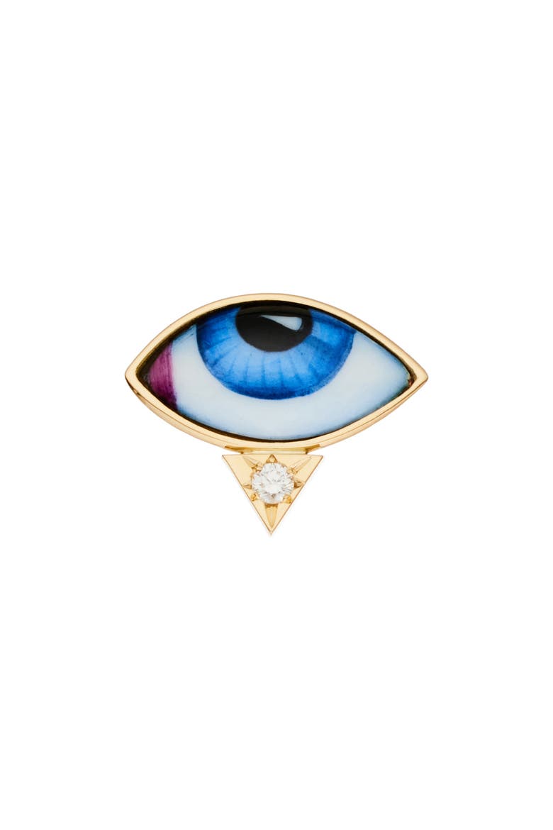 Petit Blue Single Stud Earring, Alternate, color, BLUE