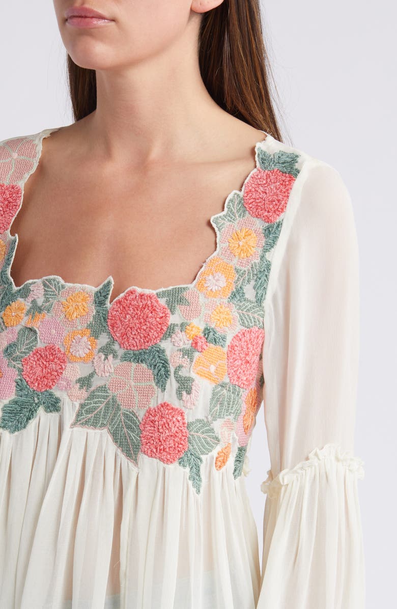 Free People Madeline Bell Sleeve Tunic, Alternate, color,