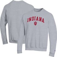 Champion Men's Champion  Heather Gray Indiana Hoosiers Arch Over Logo Pullover Sweatshirt