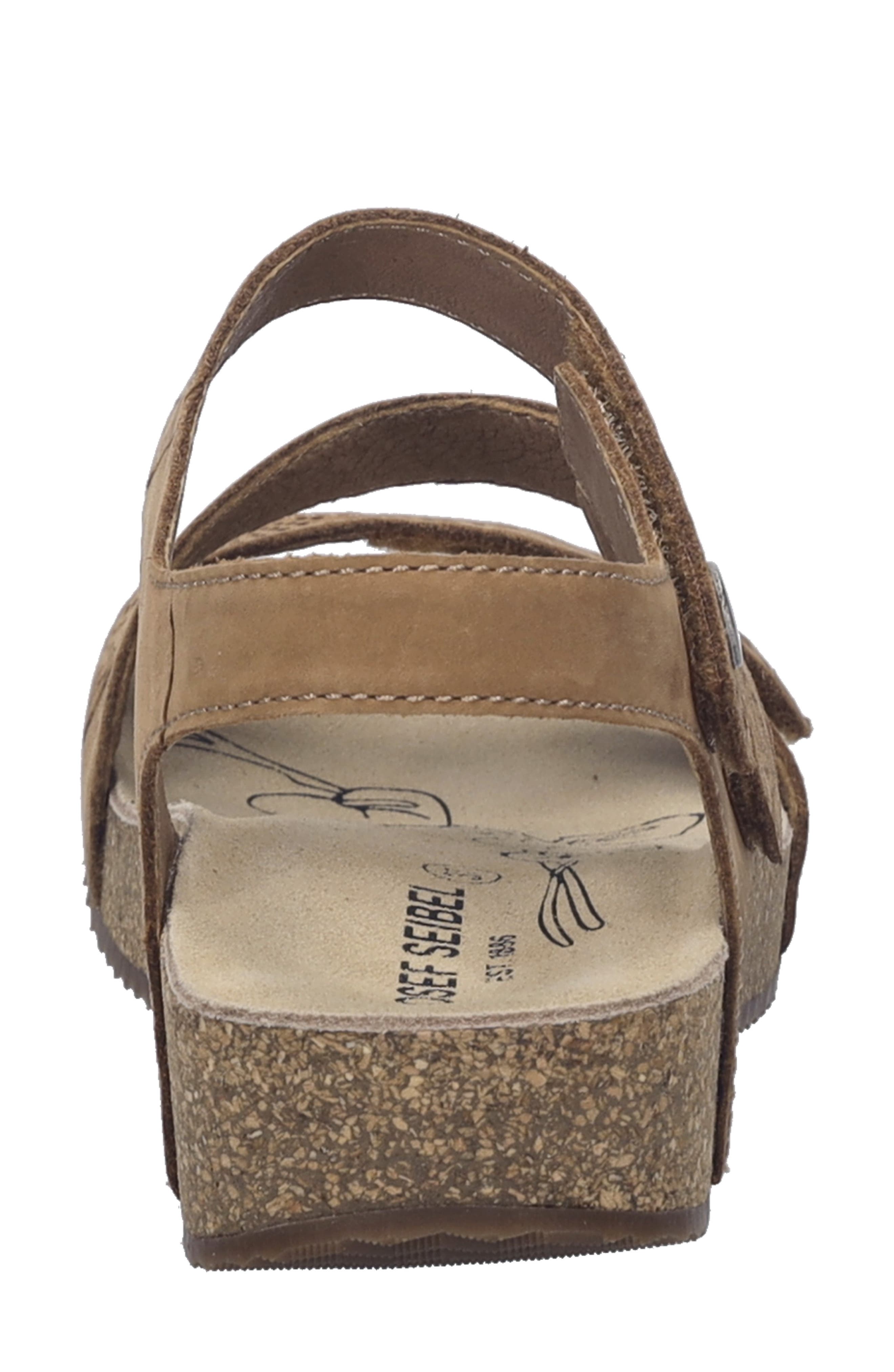 Josef Seibel Tonga 78 Ankle Strap Platform Wedge Sandal, Alternate, color, Nuss