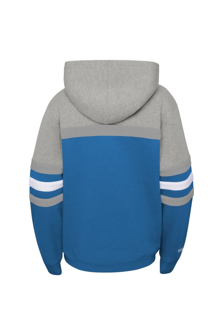 Youth Mitchell & Ness  Blue Detroit Lions Throwback Head Coach Pullover Hoodie, Alternate, color, Blue