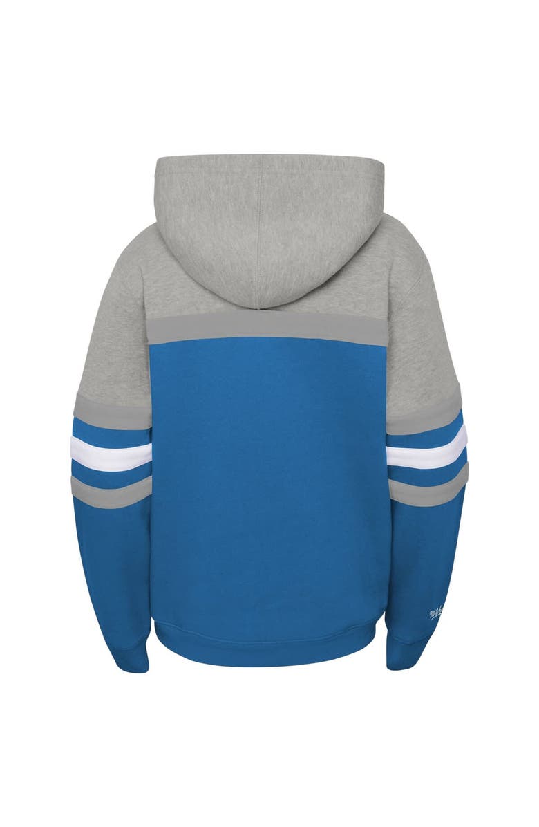 Mitchell & Ness Youth Mitchell & Ness  Blue Detroit Lions Throwback Head Coach Pullover Hoodie, Alternate, color, Blue