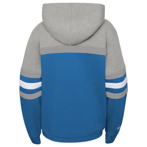 Mitchell & Ness Youth   Blue Detroit Lions Throwback Head Coach Pullover Hoodie In Blue