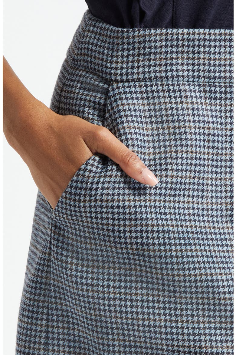Ford Houndstooth Wool Skirt, Alternate, color, NAVY/ BLUE RIVER MULTI