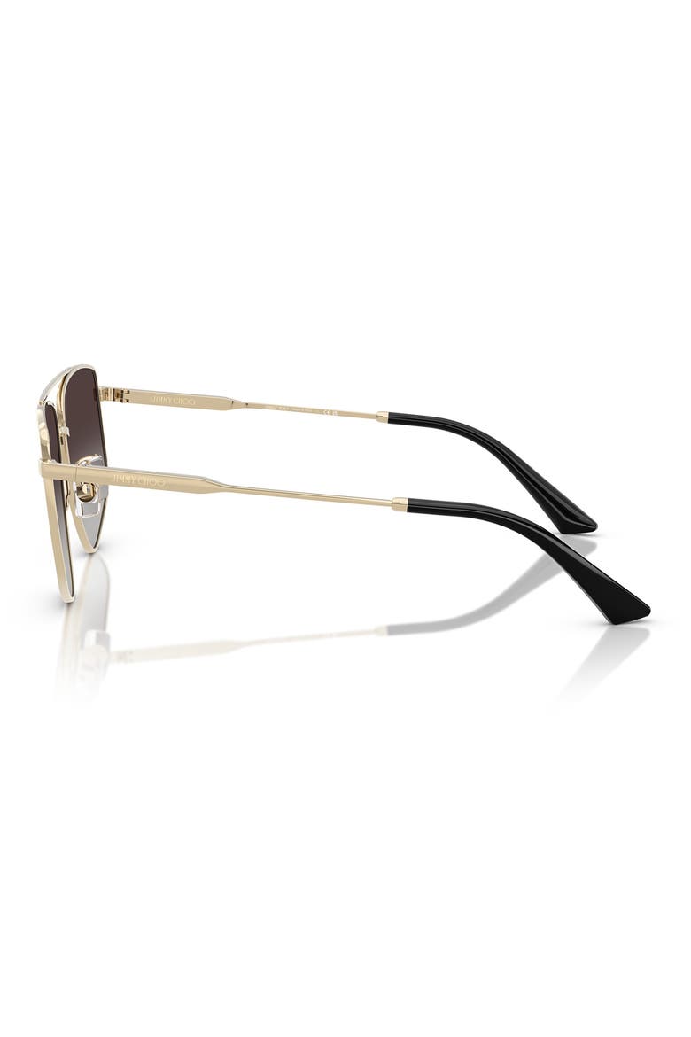 58mm Pilot Sunglasses, Alternate, color, GREY FLASH