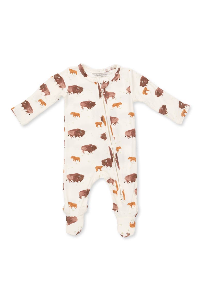 American Buffalo Two-Way Zip Footie, Main, color, IVORY