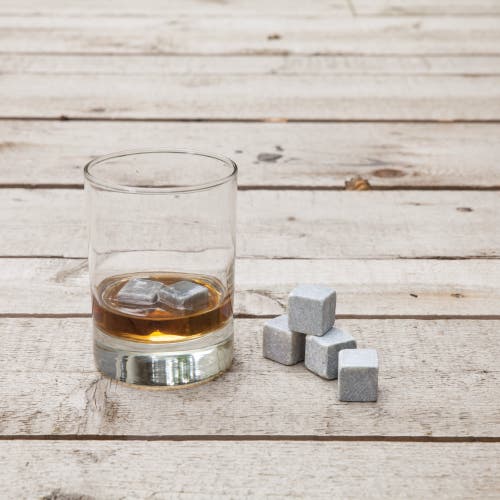 Twine Glacier Rock Cooling Stones Set Of 6 In Grey