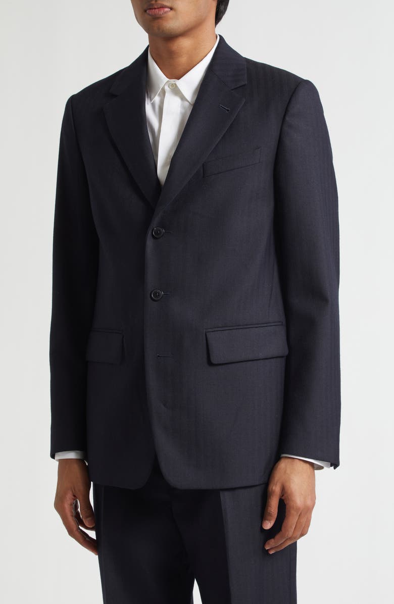 Dries Van Noten Kiel Tonal Stripe Wool Suit, Alternate, color, Navy
