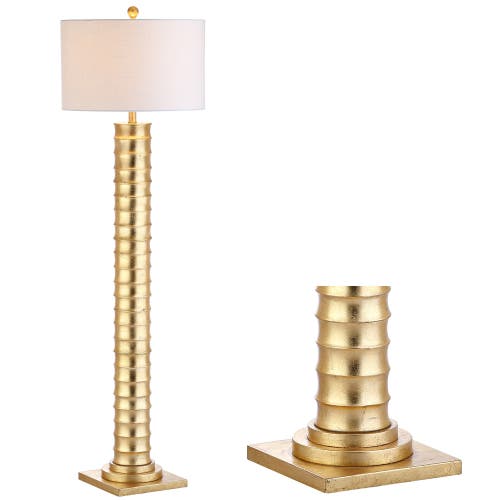 Jonathan Y Serena 63" Metal Led Floor Lamp In Gold Painting