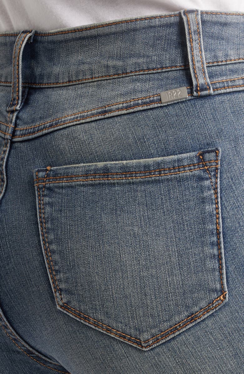 1822 Denim High Waist Raw Hem Bootcut Jeans, Alternate, color, 