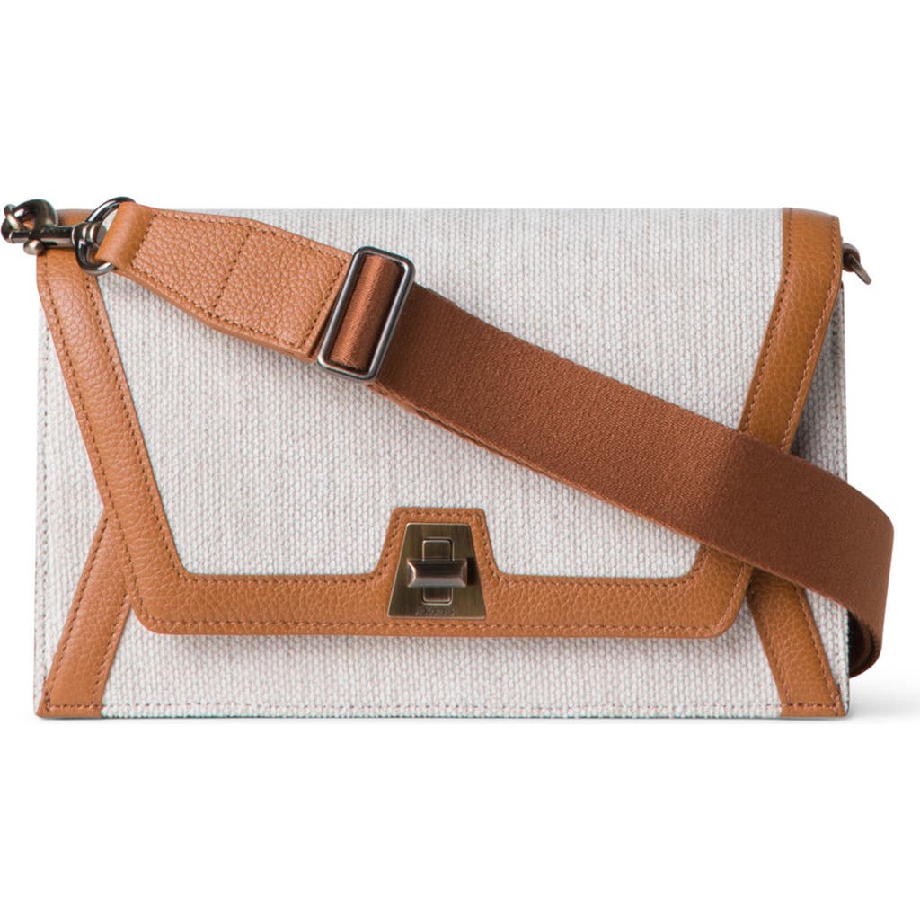 Akris Anouk Canvas & Calfskin Shoulder Bag