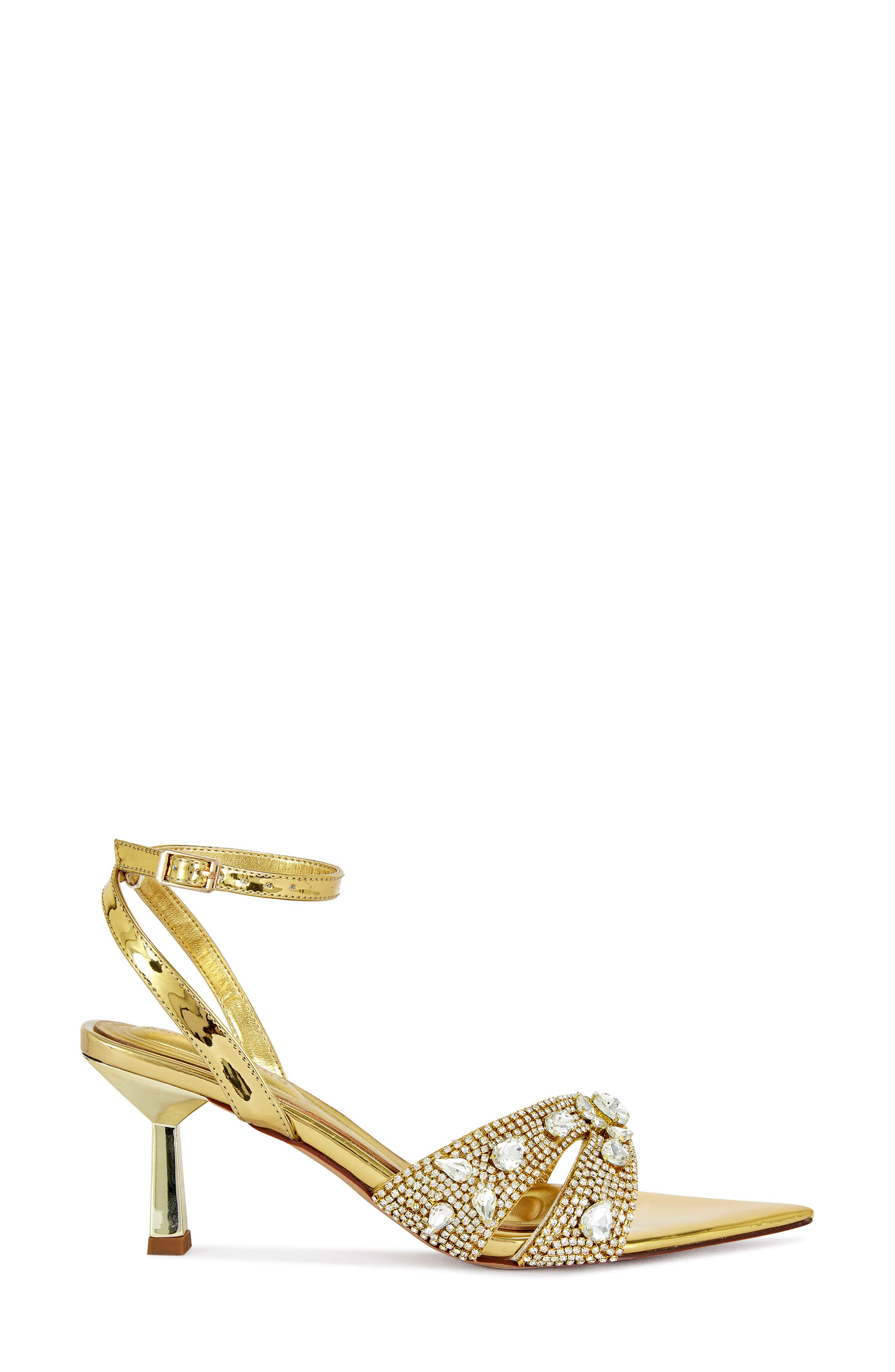 AZALEA WANG Ziva Ankle Strap Sandal, Alternate, color, Gold