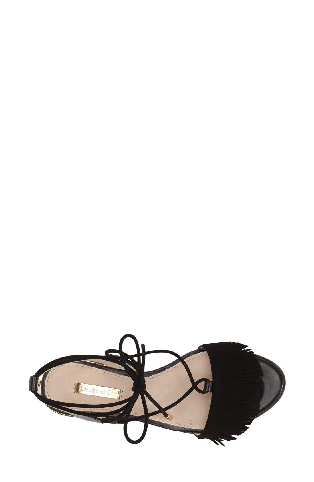 Louise et Cie 'Cyan' Fringe Sandal, Alternate, color, 