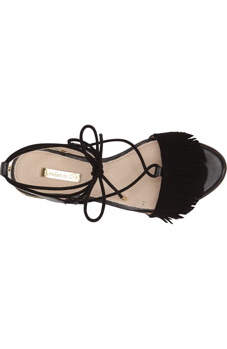 Louise et Cie 'Cyan' Fringe Sandal, Alternate, color,