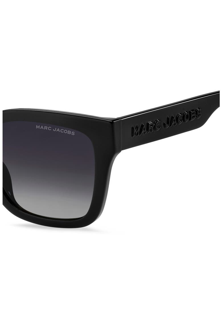 53mm Gradient Square Sunglasses, Alternate, color, BLACK GREY/ GRAY POLAR