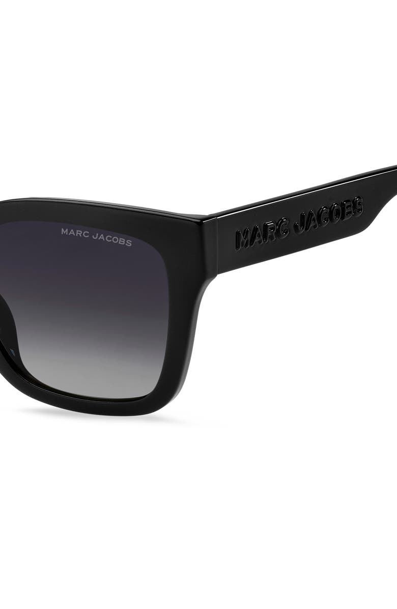 Marc Jacobs 53mm Gradient Square Sunglasses, Alternate, color, Black Grey/ Gray Polar