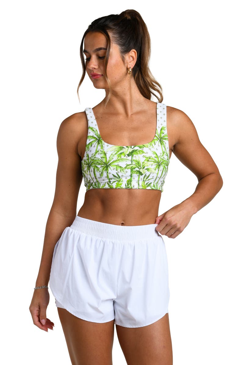 La Blanca Club Palm Sports Bra, Alternate, color, Lime