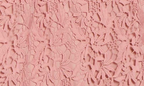 Nsr Floral Lace Tiered Midi Dress In Pink