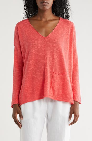 Eileen Fisher Organic Linen Cotton V-Neck Sweater Nordstromrack - Main Image