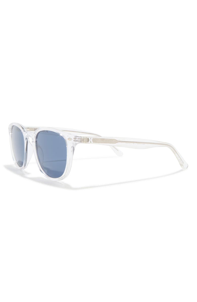 Hurley 50mm Square Sunglasses, Alternate, color, Crystal Clear/ Silver Rivets