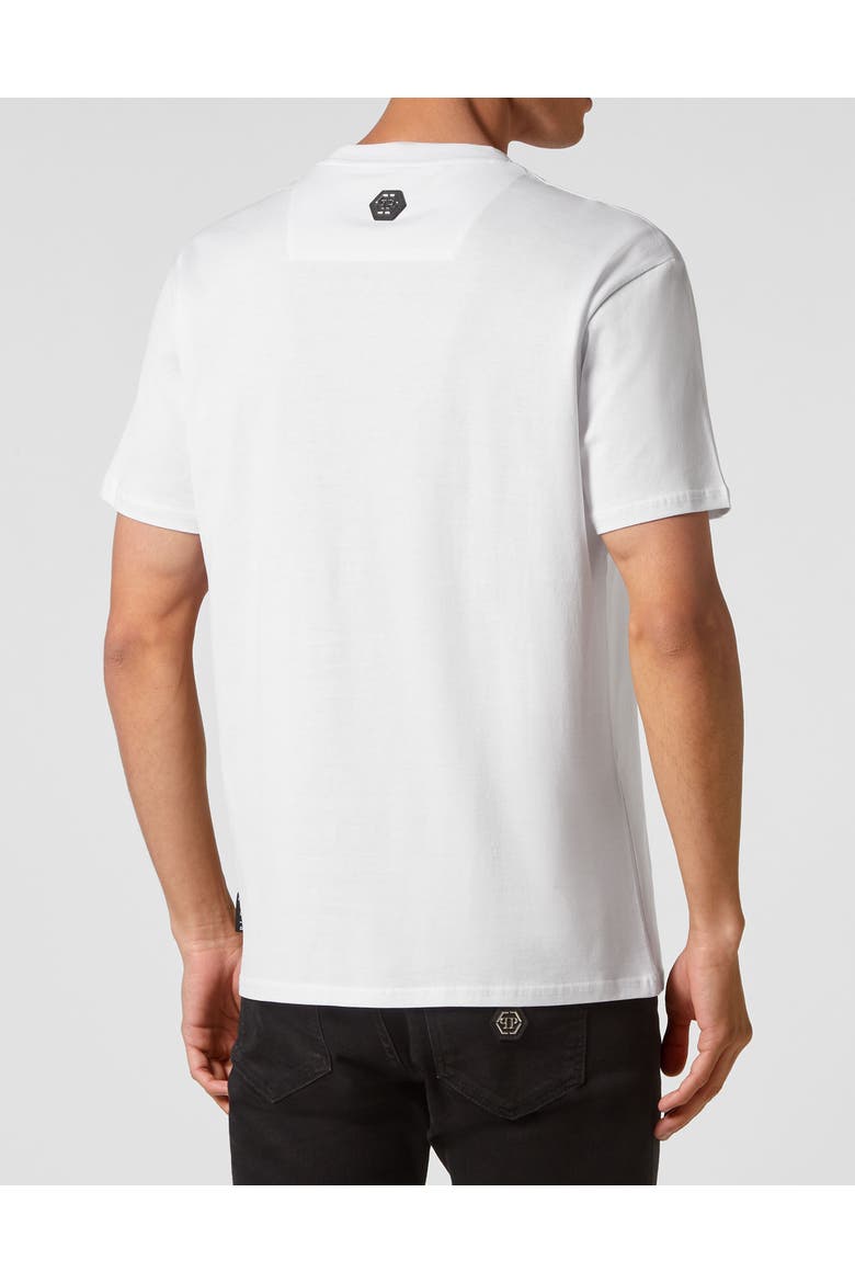 T-Shirt Round Neck Skull And Plein Men, Alternate, color, white
