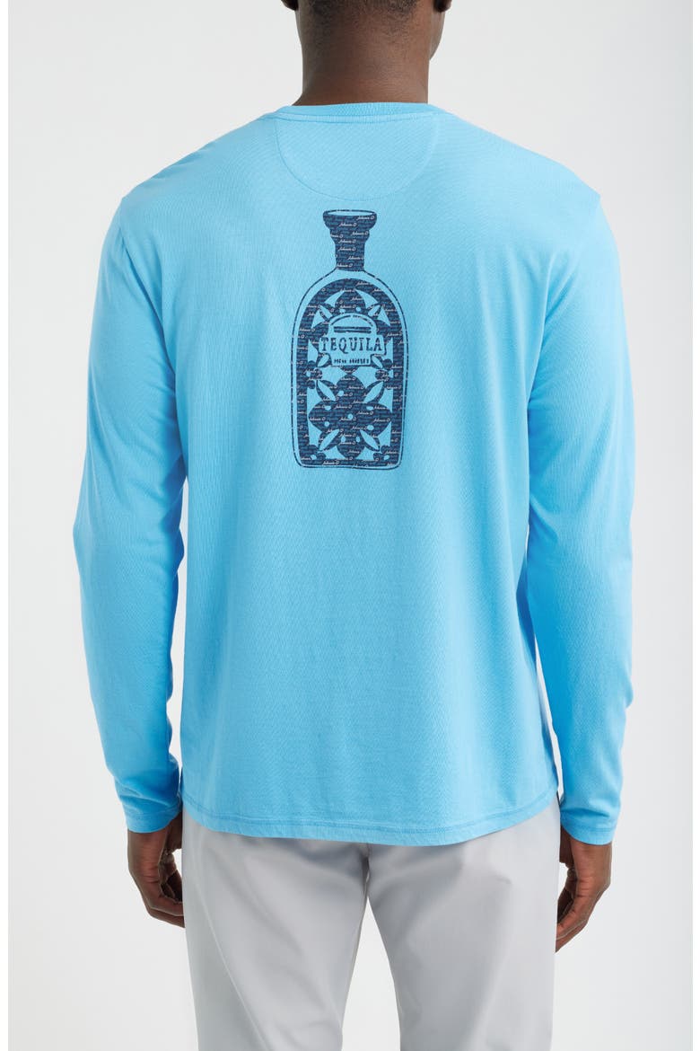 Blue Agave Long Sleeve Pocket T-Shirt, Alternate, color, MALIBLU