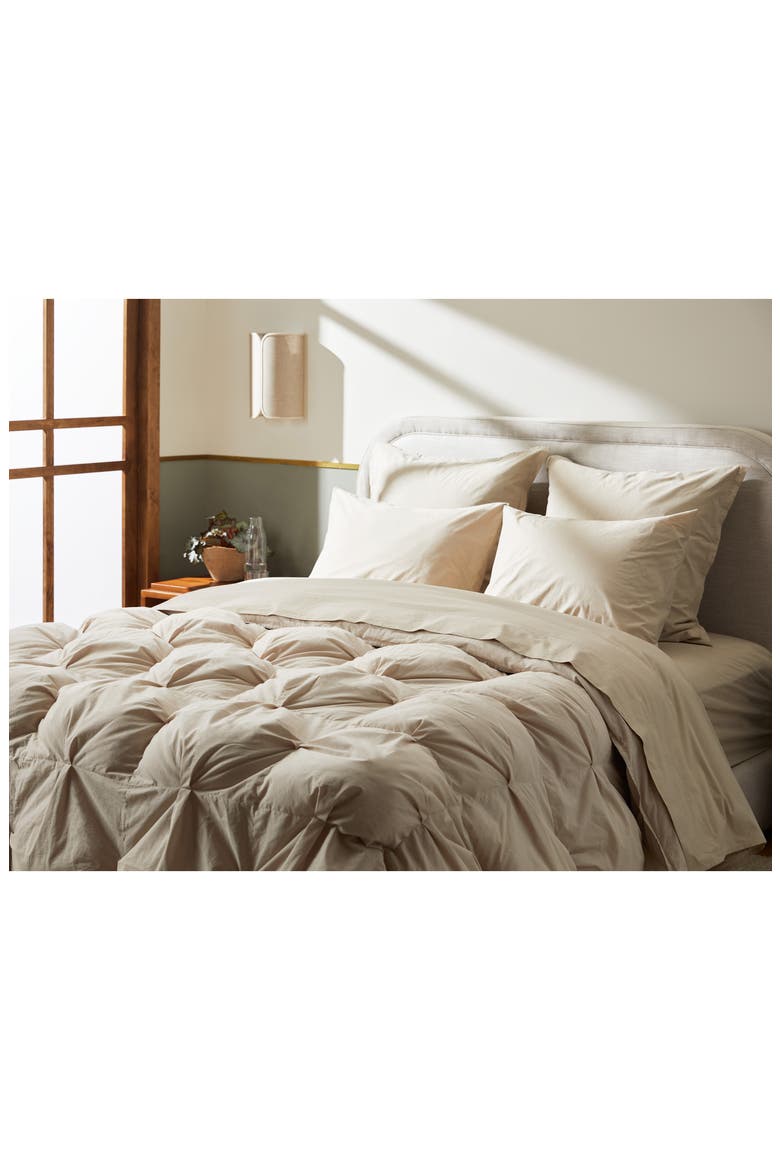 Organic Cotton Puff Comforter, Alternate, color, BONE